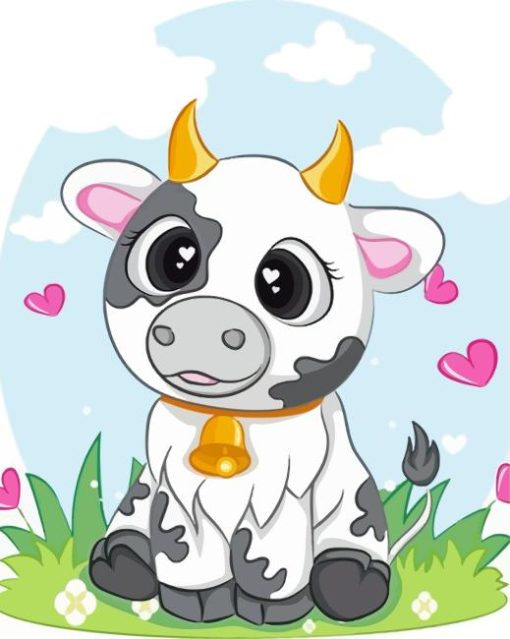 Cute Cow Diamond Painting