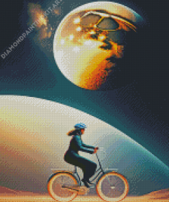 Cyclist Lady Diamond Painting