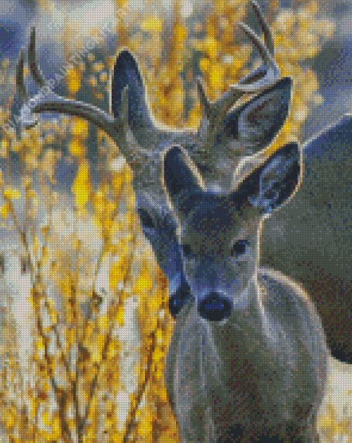 Doe And Fawn Animals Diamond Painting