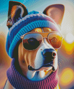 Dog Glasses Diamond Painting