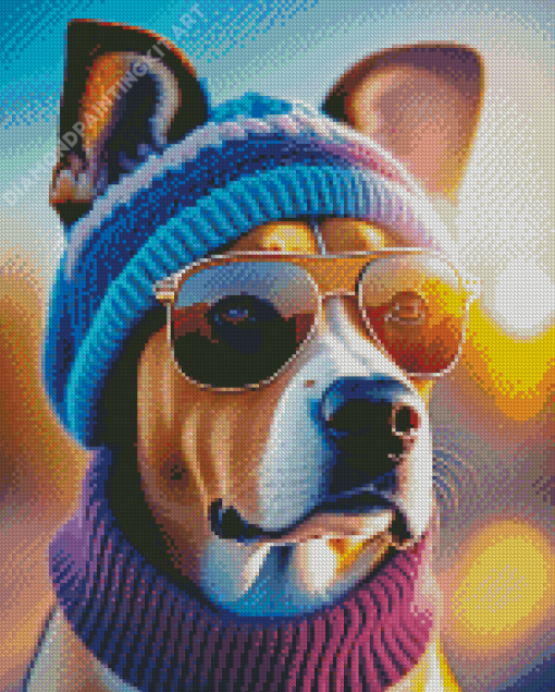 Dog Glasses Diamond Painting