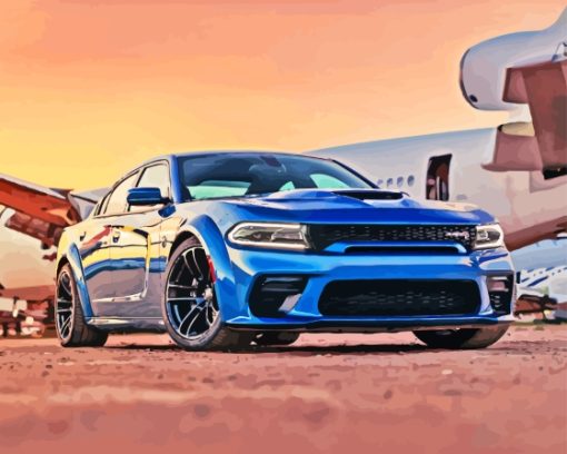 Hellcat Srt By Plane Diamond Painting