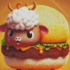 Lamb Burger Diamond Painting