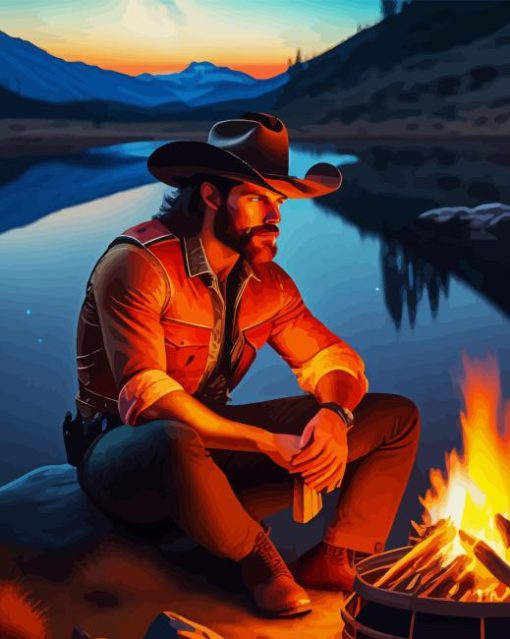 Lonely Cowboy Diamond Painting