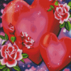 Love Flowers Heart Diamond Painting