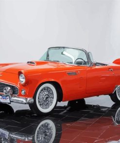 Orange Ford Thunderbird Diamond Painting