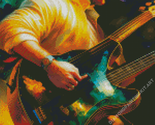 Playing Guitar Diamond Painting