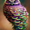 Purple Owl Diamond Painting