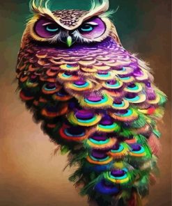 Purple Owl Diamond Painting