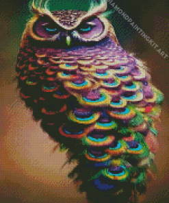 Purple Owl Diamond Painting