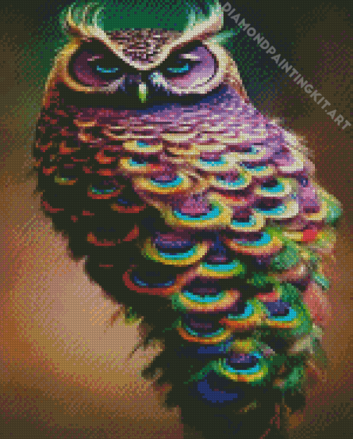 Purple Owl Diamond Painting