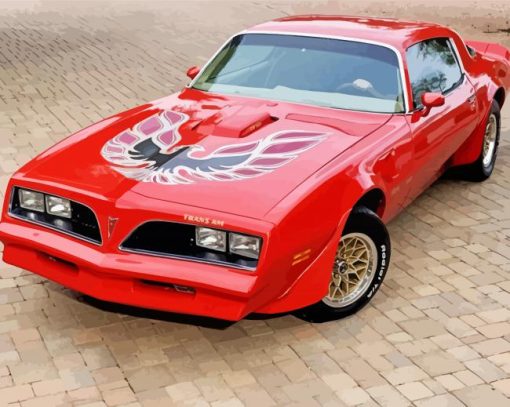 Red 1977 Firebird Diamond Painting