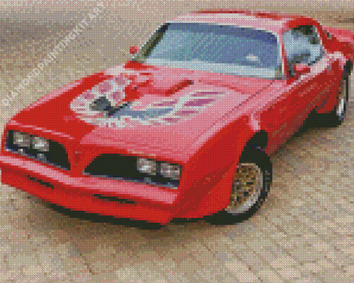 Red 1977 Firebird Diamond Painting