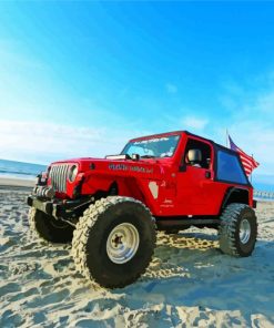 Jeep And Beach Diamond Painting