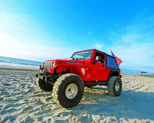 Jeep And Beach Diamond Painting