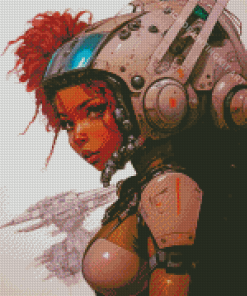 Robot Woman Diamond Painting