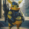 Soldier Pikachu Diamond Painting