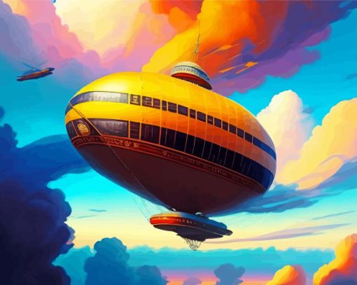 Steampunk Airship Diamond Painting