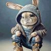 Stylish Bunny Diamond Painting