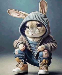 Stylish Bunny Diamond Painting