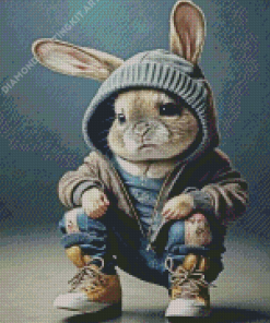 Stylish Bunny Diamond Painting