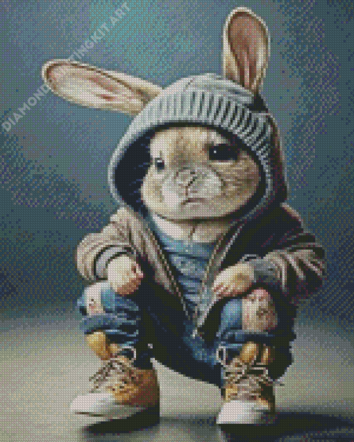 Stylish Bunny Diamond Painting