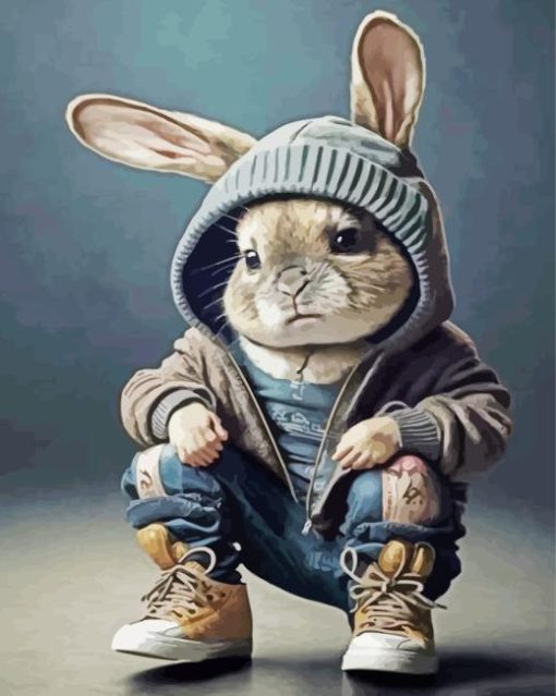 Stylish Bunny Diamond Painting