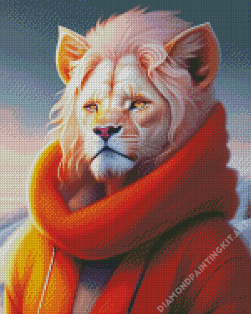 Stylish Lion Art Diamond Painting