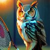 Tennis Owl Diamond Painting