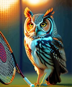 Tennis Owl Diamond Painting