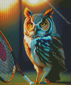 Tennis Owl Diamond Painting