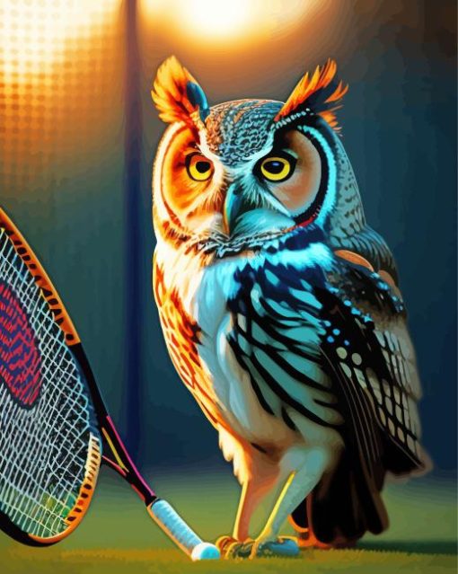 Tennis Owl Diamond Painting