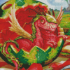 Watermelon Dragon Diamond Painting