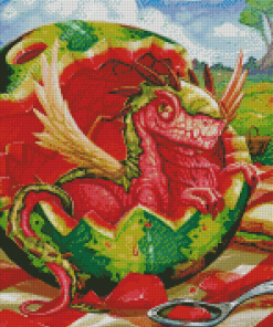 Watermelon Dragon Diamond Painting