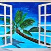 Window To Beach Diamond Painting