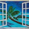 Window To Beach Diamond Painting