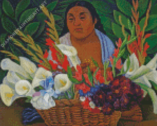 Flower Seller Diamond Painting