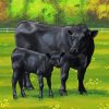 Aberdeen Angus Cows Diamond Painting