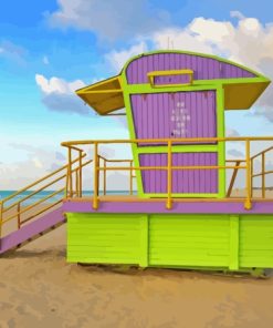 Life Guard Huts Diamond Painting