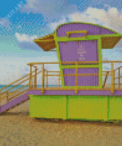 Life Guard Huts Diamond Painting