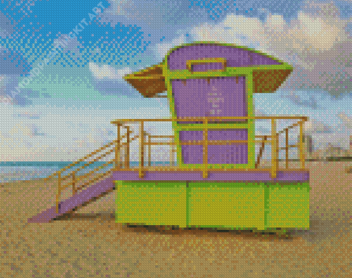 Life Guard Huts Diamond Painting