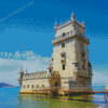 Belem Tower Lisbon Portugal Diamond Painting