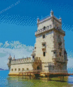 Belem Tower Lisbon Portugal Diamond Painting