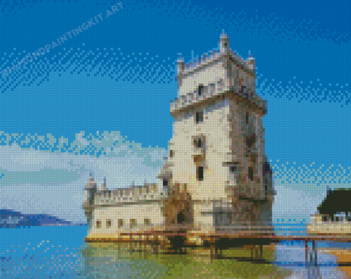 Belem Tower Lisbon Portugal Diamond Painting