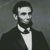 Black And White Abraham Lincoln Diamond Painting