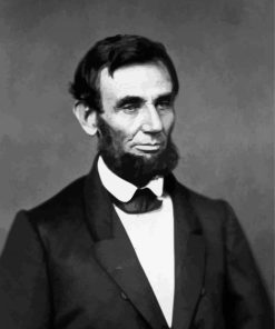 Black And White Abraham Lincoln Diamond Painting