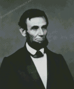 Black And White Abraham Lincoln Diamond Painting