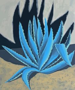 Blue Agave Shadow Diamond Painting