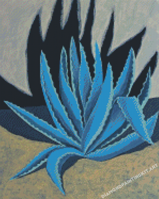 Blue Agave Shadow Diamond Painting