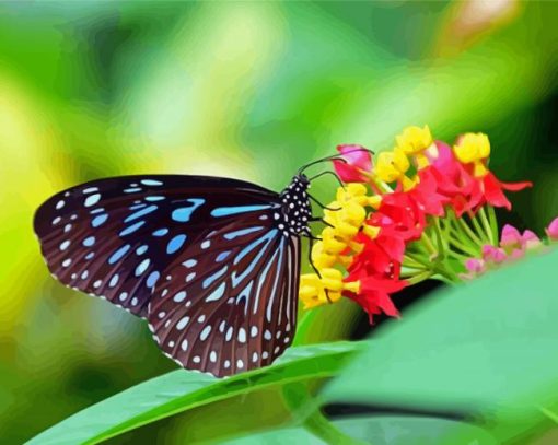 Blue Tiger Butterfly Diamond Painting